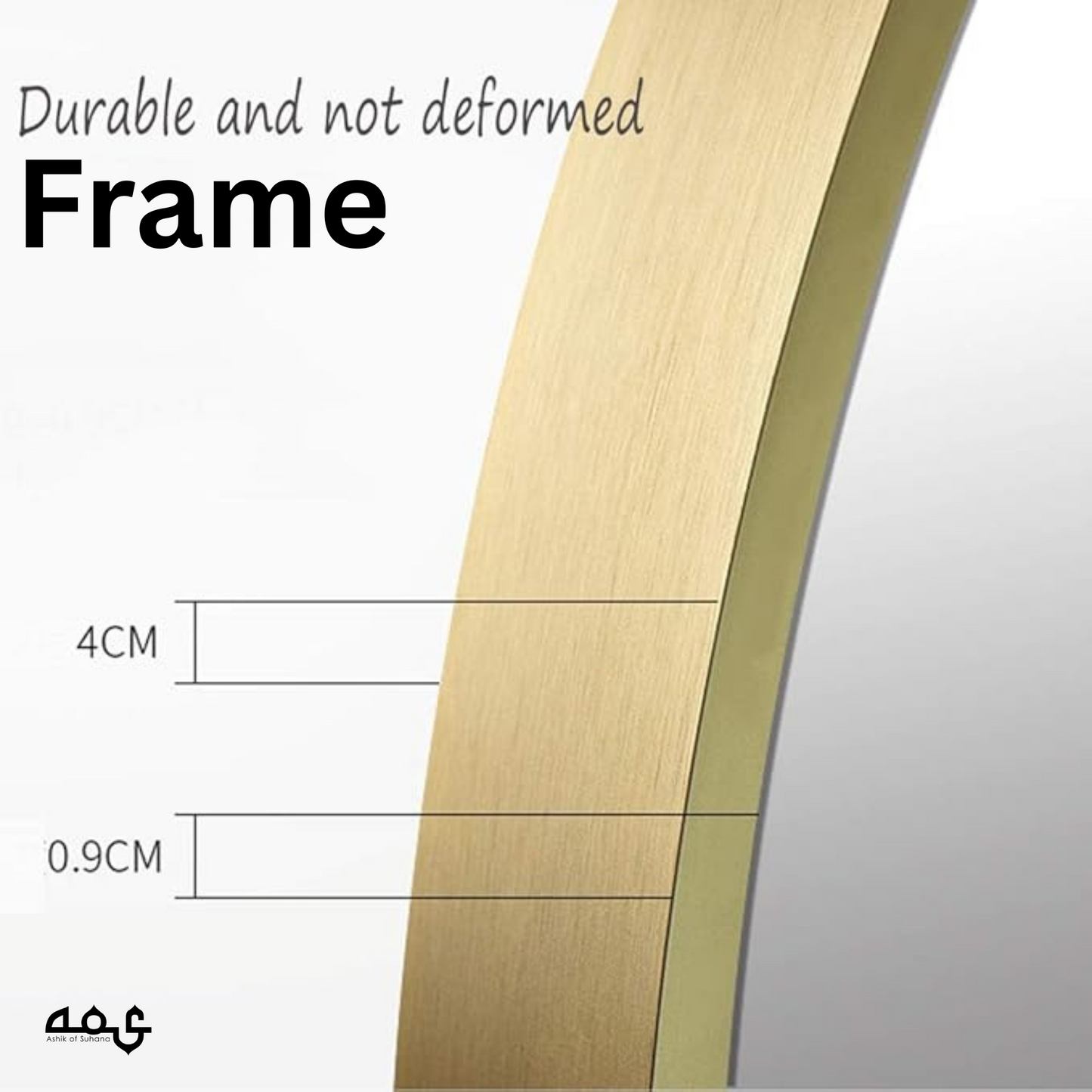 90 Asma ul Husna Led Mirror with Light Islamic Wall Art